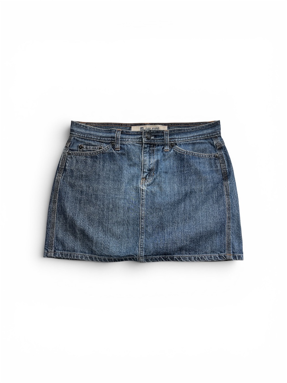 Vintage Y2K GAP Blue Denim Mini Skirt Medium Wash Size 6
